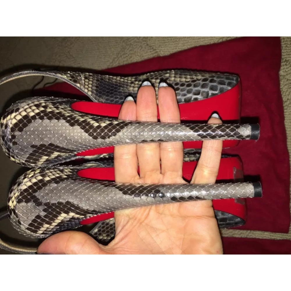 Christian Louboutin Python Slingbacks 37 - image 4